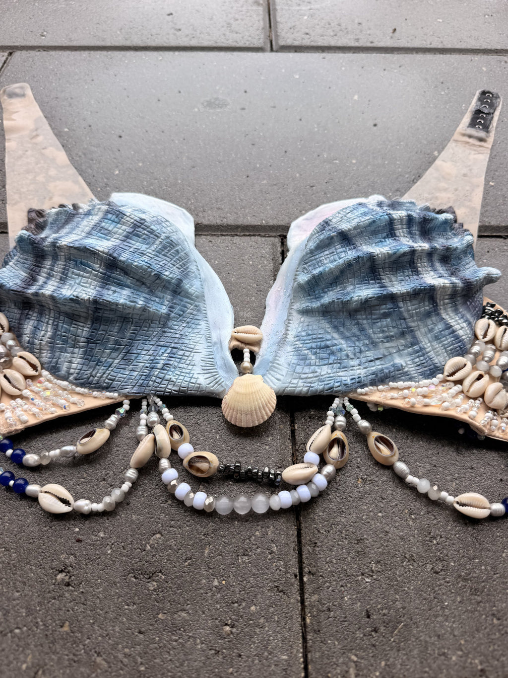 Blue Siren Conch Top — Handmade Silicone Mermaid Swim Top